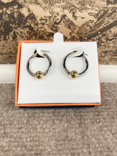 Load image into Gallery viewer, Cape Cod Gold And Silver Hoop Earrings 20 Millimeters