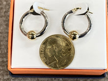 Cargar imagen en el visor de la galería, Cape Cod Gold And Silver Hoop Earrings 20 Millimeters