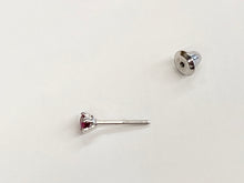 Load image into Gallery viewer, Silver Baby Earrings January Birthstone