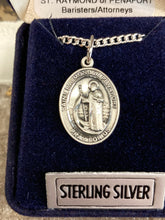 Load image into Gallery viewer, Saint Raymond Of Penafort Silver Pendant And Chain Religious