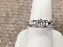 Charger l&#39;image dans la galerie, 14K White Gold 1.50 Carat Three Diamond Engagement Ring