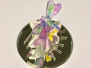 Dragon Fly, Lavender Lily Glass Figurine