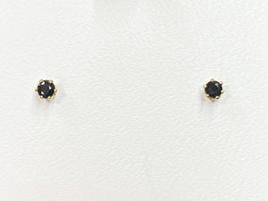 Sapphire 14 K Yellow Gold Earrings