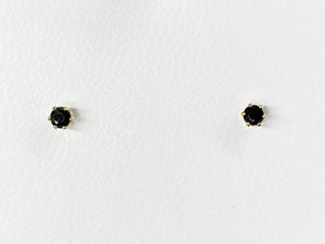 Sapphire 14 K Yellow Gold Earrings