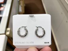 Cargar imagen en el visor de la galería, Sterling Silver Hoop Earrings