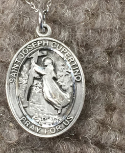 Saint Joseph Of Cupertino Silver Pendant Religious