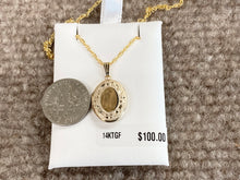 Load image into Gallery viewer, Gold Filled Oval Locket With Chain