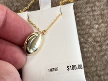 Load image into Gallery viewer, Gold Filled Oval Locket With Chain