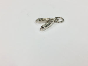 Ballet Shoes Silver Charm