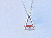 Load image into Gallery viewer, Carnelian Silver Cubic Zirconia Pendant With Chain John Kennedy