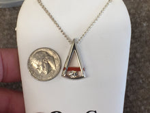 Load image into Gallery viewer, Carnelian Silver Cubic Zirconia Pendant With Chain John Kennedy