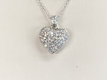 Load image into Gallery viewer, Diamond Pave White Gold Heart Pendant