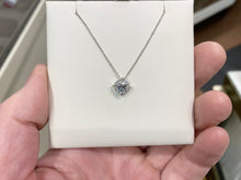 Load image into Gallery viewer, White Gold Diamond Pendant And Chain