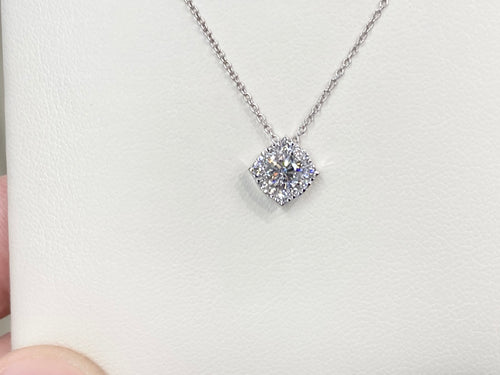 White Gold Diamond Pendant And Chain