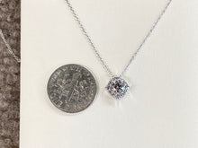Load image into Gallery viewer, White Gold Diamond Pendant And Chain