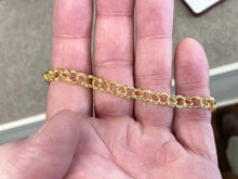 Cargar imagen en el visor de la galería, Gold Plated Double Link Charm Bracelet