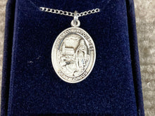 Charger l&#39;image dans la galerie, Our Lady Of Lourdes Silver Pendant With Chain Religious