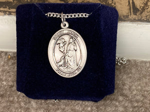Saint Roch Silver Pendant With Chain