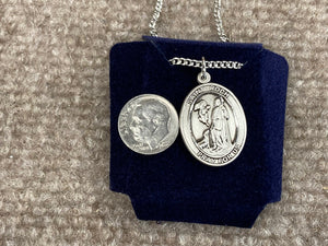 Saint Roch Silver Pendant With Chain