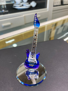 Purple Haze Glass Guitar Figurine