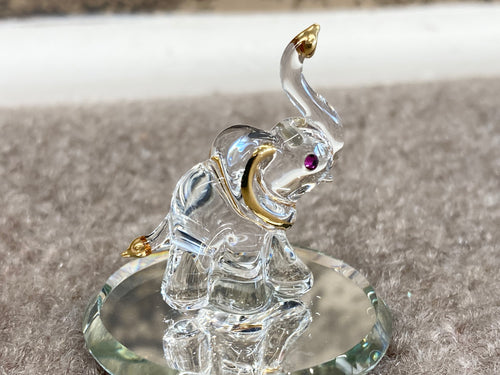 Elephant Glass Figurine