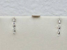 Load image into Gallery viewer, 14 K White Gold Dangle Diamond Earrings 0.27 Carats.