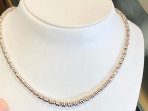 Silver And Rose Gold Necklace
