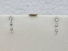 Load image into Gallery viewer, 14 K White Gold Dangle Diamond Earrings 0.27 Carats.