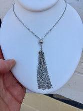 Load image into Gallery viewer, Silver Tassel Long Necklace