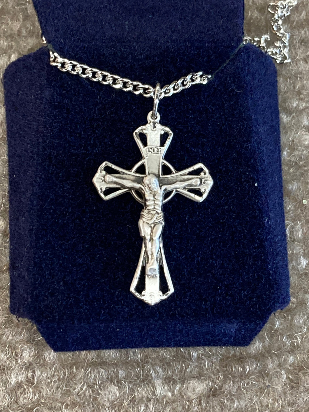 Silver Crucifix And Chain