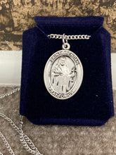 Load image into Gallery viewer, Saint Brendan Silver Pendant With Chain Religious