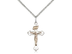Gold Filled And Silver Crucifix With Chain