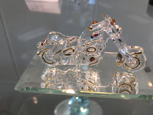 Motorcycle Glass Figurine