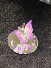 Load image into Gallery viewer, Lavender Butterfly Glass Figurine With Crystals