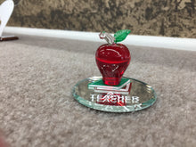Load image into Gallery viewer, Teachers Apple Glass Figurine ju