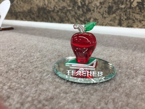 Teachers Apple Glass Figurine ju