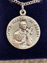 Load image into Gallery viewer, Saint Martin De Porres Silver Pendant And Chain