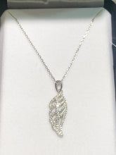 Load image into Gallery viewer, Angel Wing Silver Swarovski Zirconium Crystal Pendant