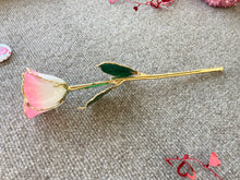 Load image into Gallery viewer, Pink And White Gold Plated Rose