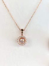 Load image into Gallery viewer, Swarovski Zirconia Rose Gold Plated Necklace