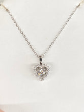 Load image into Gallery viewer, Silver Heart Shaped Adjustable Necklace