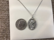 Load image into Gallery viewer, Saint Agatha Nurse Silver Pendant With Chain Religious