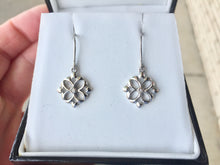Load image into Gallery viewer, Sterling Silver Dangle Diamond Earrings