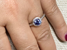 Load image into Gallery viewer, Blue Swarovski Zirconia Silver Ring