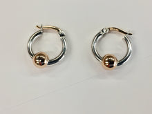 Load image into Gallery viewer, Cape Cod Hoop Earrings Rose Gold And Silver