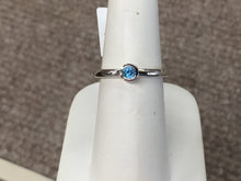 Load image into Gallery viewer, Silver Blue Topaz Stackable Ring
