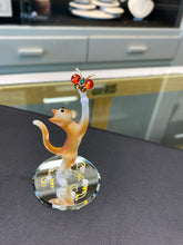 Load image into Gallery viewer, Cat And Butterfly Glass Figurine