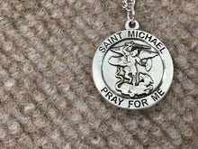 Load image into Gallery viewer, Saint Michael Silver Pendant And Chain