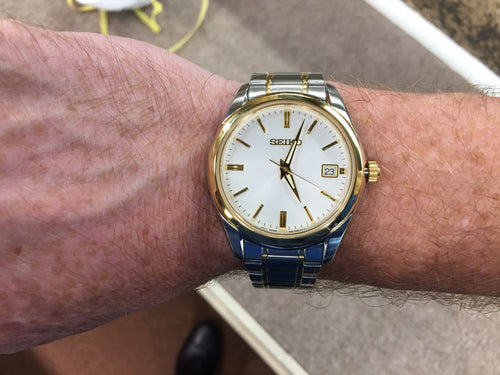 Men's Seiko Gold And Silver Colored Watch