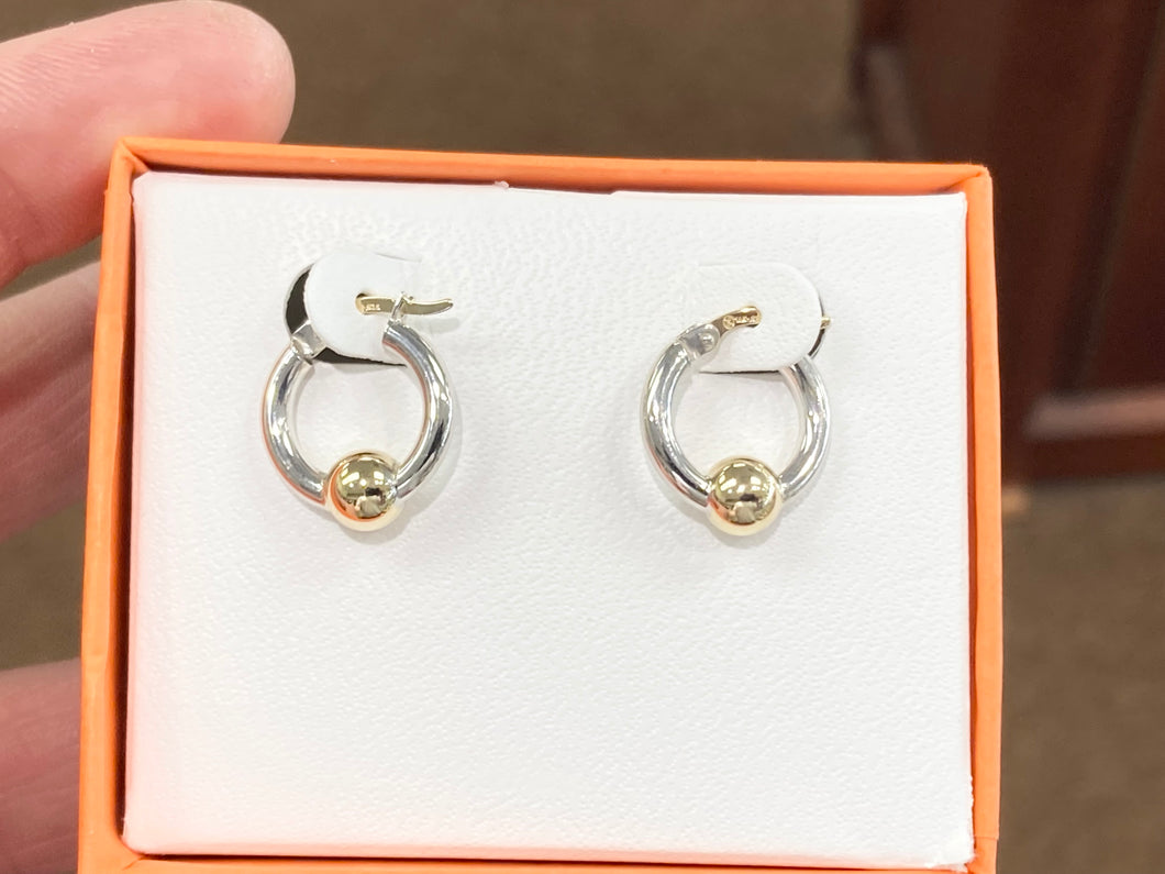 Cape Cod Gold And Silver Hoop Earrings